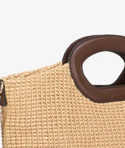 Mujer pabloochoa.shoes Bolso de rafia 20950 en camel