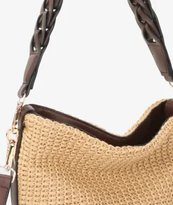 Mujer pabloochoa.shoes Bolso de rafia 20953 en camel