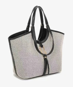 Mujer pabloochoa.shoes Bolso de rafia 21023 en negro