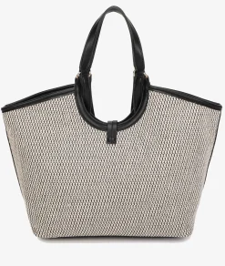 Mujer pabloochoa.shoes Bolso de rafia 21023 en negro