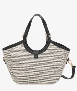 Mujer pabloochoa.shoes Bolso de rafia 21022 en negro
