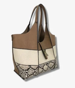 Mujer Martina K Bolso 7826 en serpiente taupe
