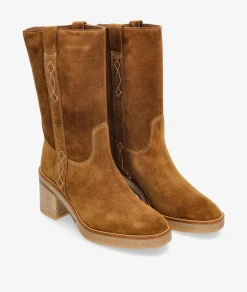 Mujer Alpe Botas 5238 en serraje cuero
