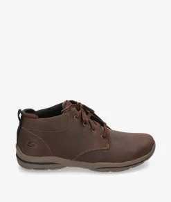 Hombre Skechers Botas 64857 en nobuck marrón