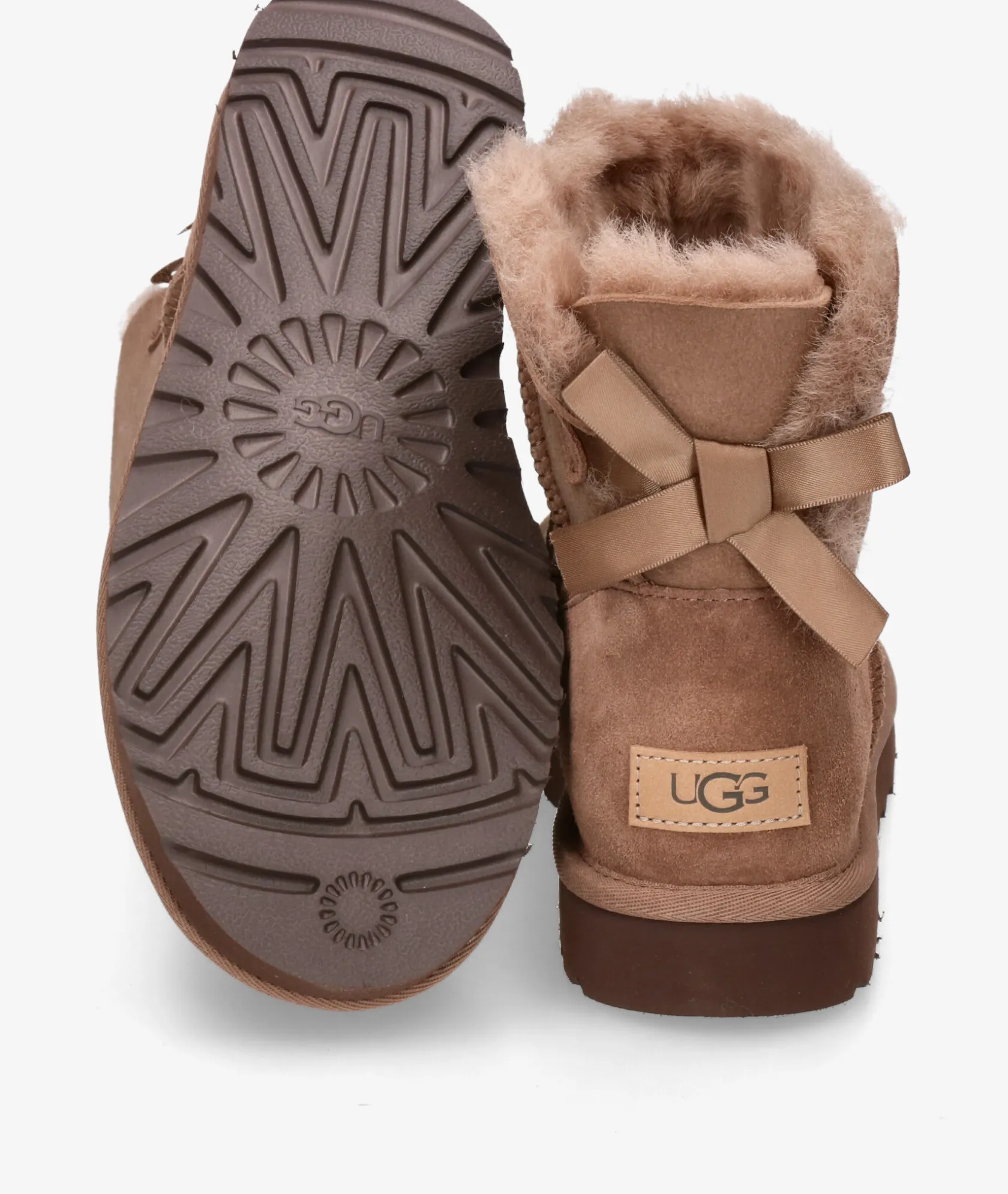 Mujer UGG Botas MINI BAILEY BOW en topo