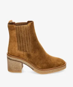 Mujer Alpe Botines 5239 en serraje cuero