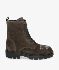 Mujer Alpe Botines 5307 en serraje gris