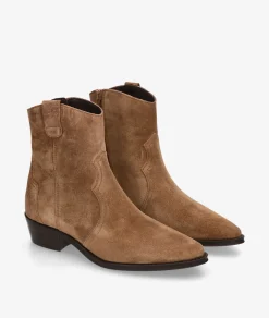 Mujer Alpe Botines 2548 en serraje taupe