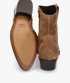 Mujer Alpe Botines 2548 en serraje taupe