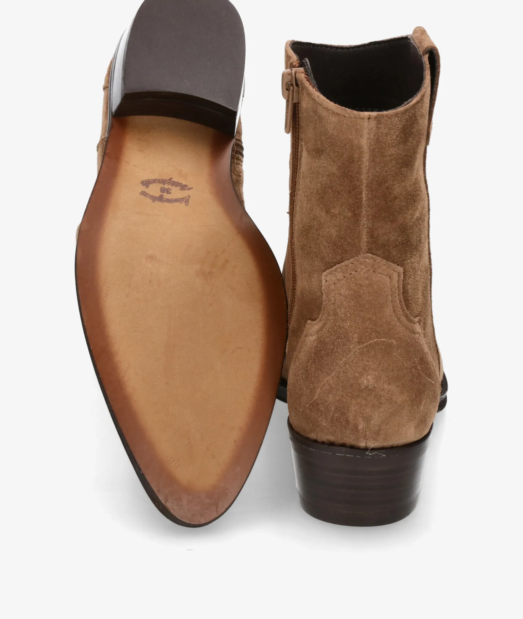 Mujer Alpe Botines 2548 en serraje taupe