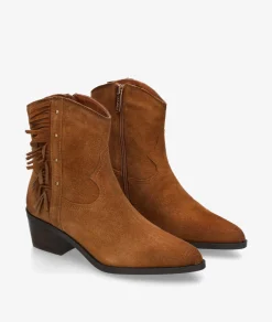 Mujer Carmela Botines 162663 en serraje cuero