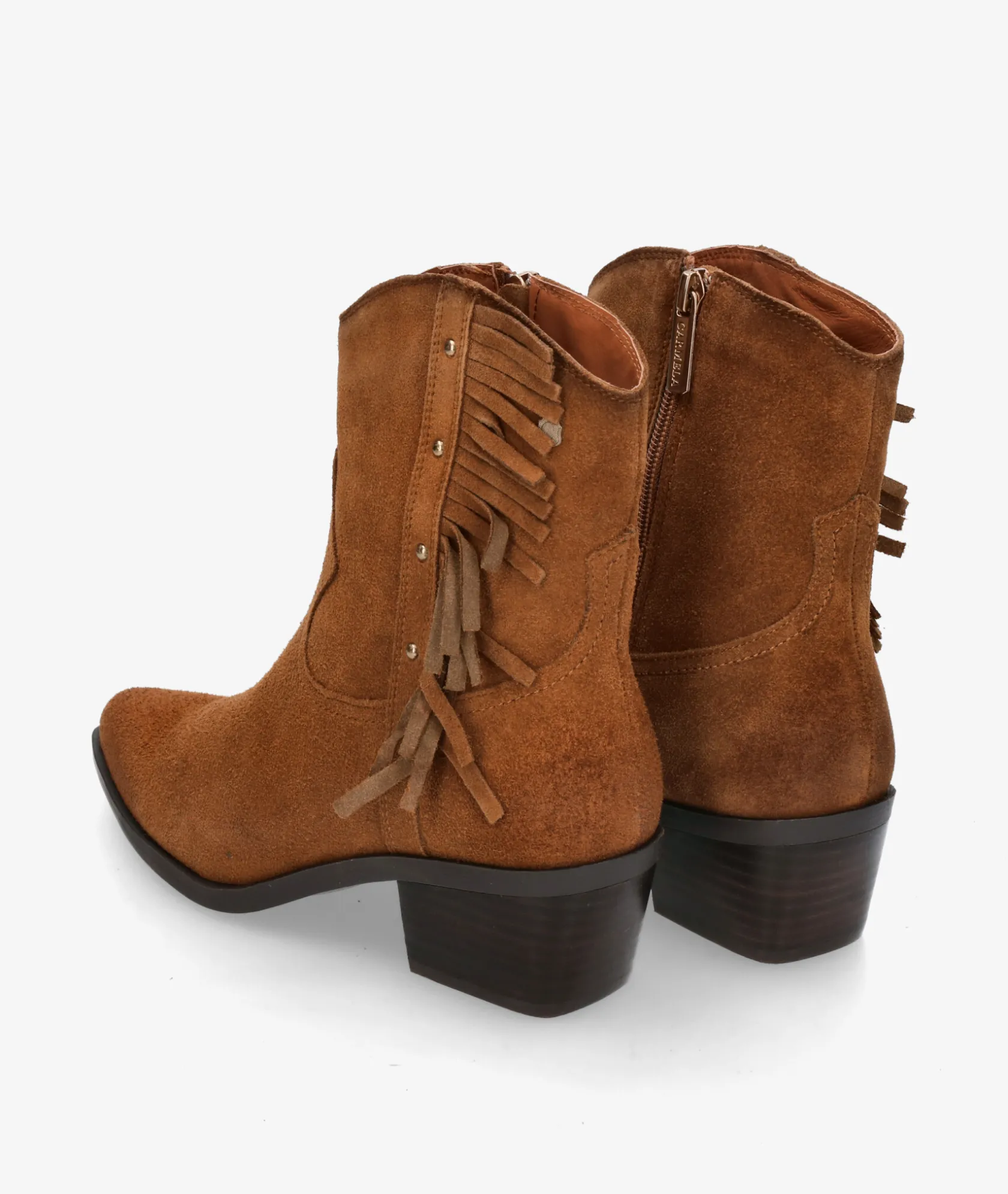 Mujer Carmela Botines 162663 en serraje cuero