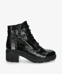 Mujer Fluchos Botines F2107 en charol negro