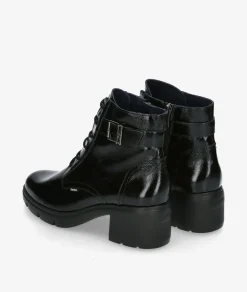 Mujer Fluchos Botines F2107 en charol negro