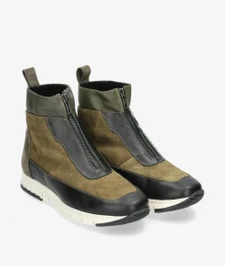 Mujer pabloochoa.shoes Botines RAGO46 en serraje kaki