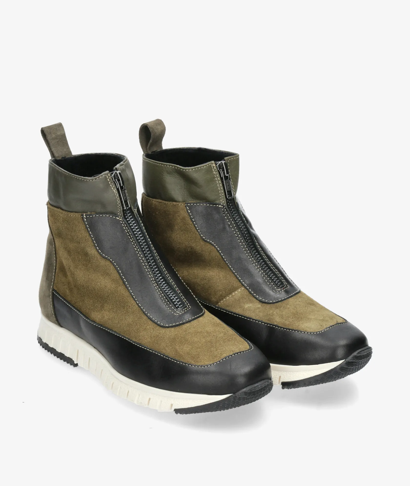 Mujer pabloochoa.shoes Botines RAGO46 en serraje kaki