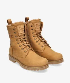 Mujer Panamá Jack Botines FRISIA B7 en nobuck camello