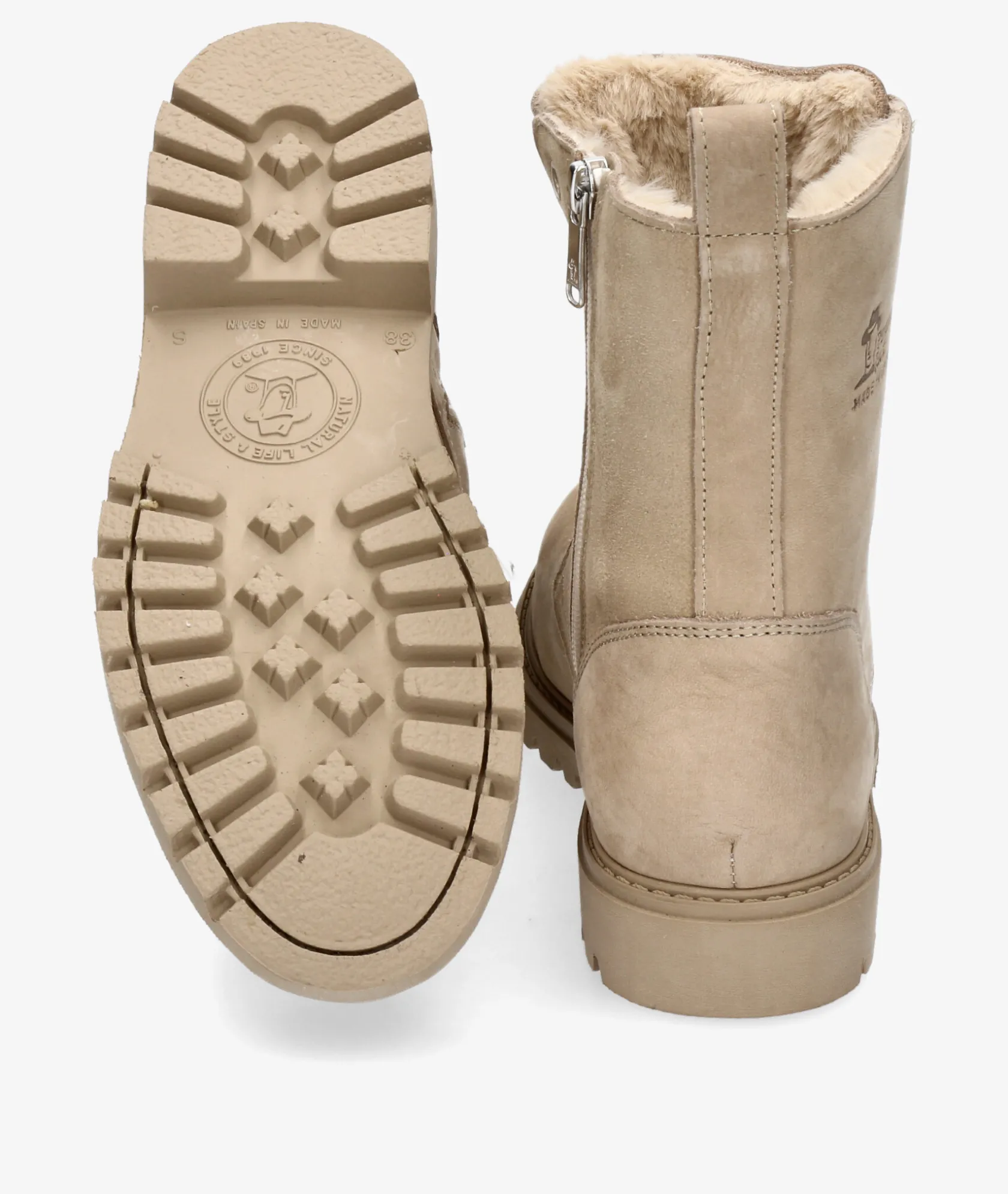 Mujer Panamá Jack Botines FRISIA B8 en nobuck piedra