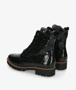 Mujer Pitillos Botines 10774 en charol negro