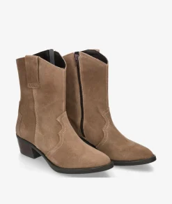 Mujer Rhostock Botines 13787 en serraje taupe
