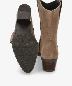 Mujer Rhostock Botines 13787 en serraje taupe