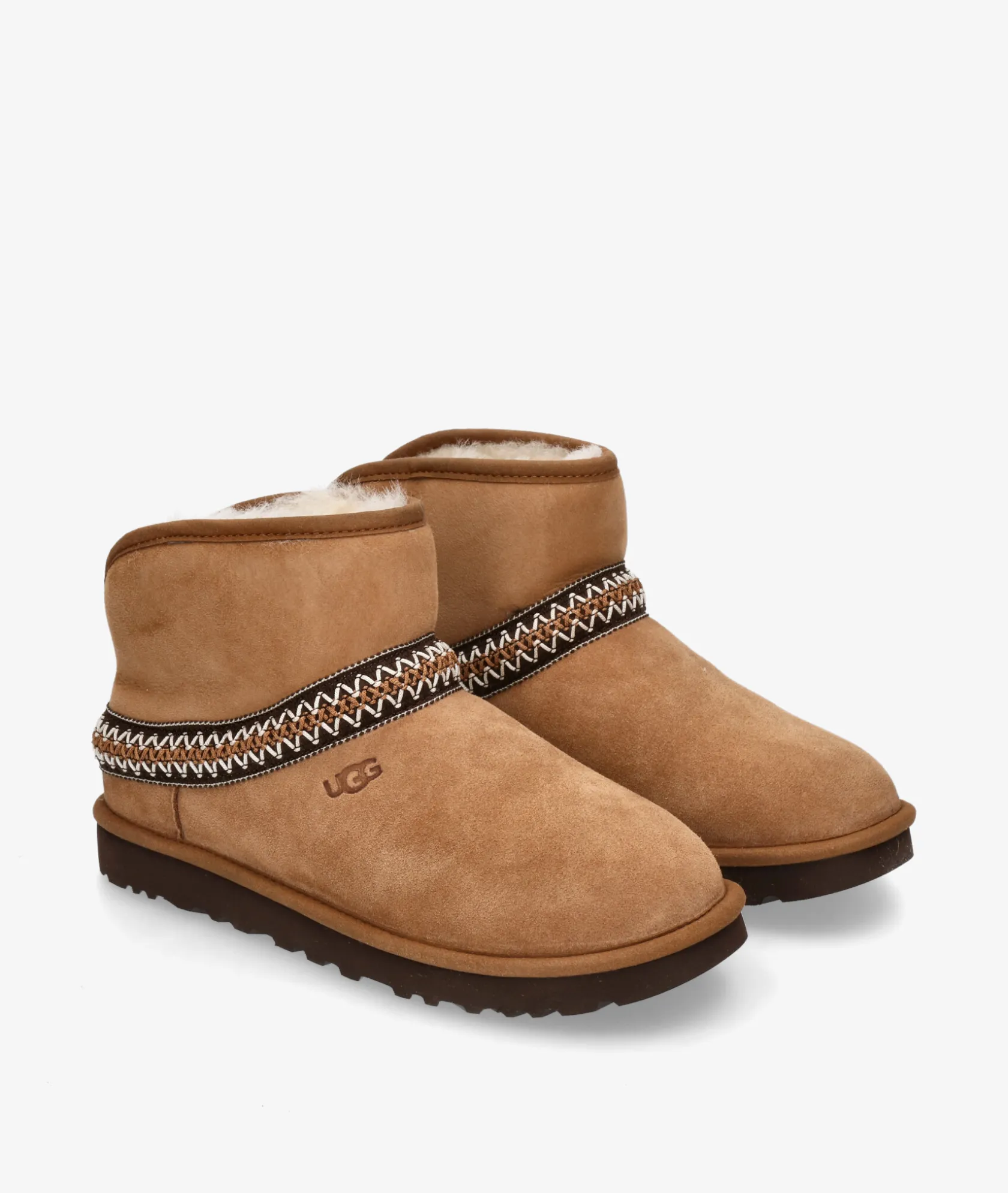 Mujer UGG Botines CLASSIC MINI CRESCENT en cuero