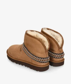 Mujer UGG Botines CLASSIC MINI CRESCENT en cuero