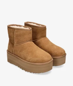 Mujer UGG Botines CLASSIC MINI PLATFORM en cuero