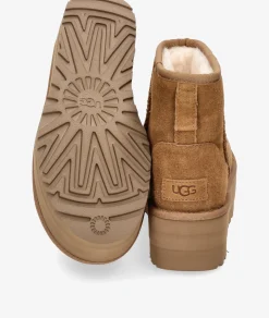 Mujer UGG Botines CLASSIC MINI PLATFORM en cuero