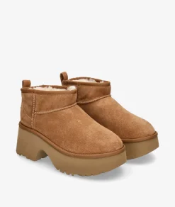 Mujer UGG Botines CLASSIC ULTRA MINI NEW HIGHTS en cuero