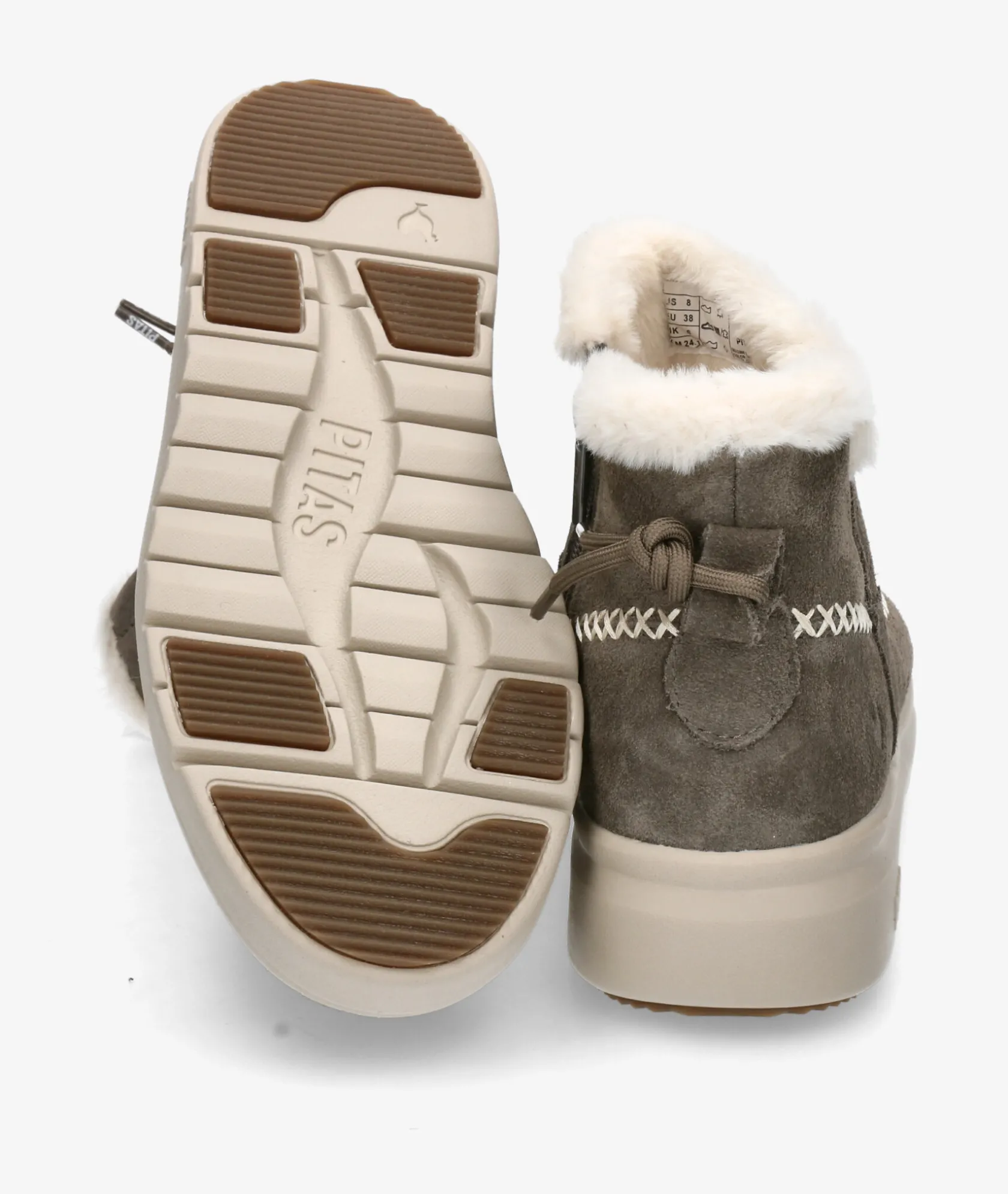 Mujer Walk in Pitas Botines DALE en serraje gris