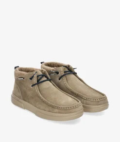Mujer Walk in Pitas Botines GARDA en serraje taupe