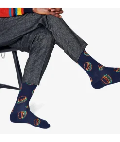 Mujer Happy Socks Calcetínes unisex LUT01-6500 en azul marino