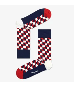 Mujer Happy Socks Calcetínes unisex FIO01-6550 en rojo