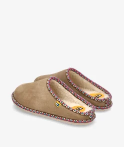 Mujer Nordikas Chinela 2090 en serraje taupe