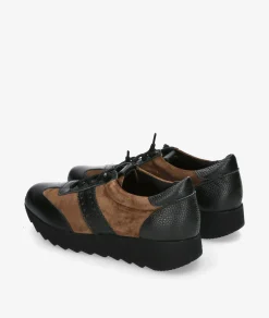 Mujer pabloochoa.shoes Deportivos GEO 20-BANDA PICADA en serraje taupe