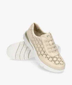 Mujer Pitillos Deportivos 11090 en beige