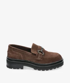 Mujer pabloochoa.shoes Mocasines EVA PARIS 27971 en serraje marrón