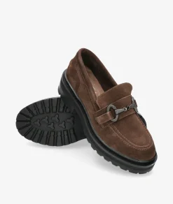 Mujer pabloochoa.shoes Mocasines EVA PARIS 27971 en serraje marrón