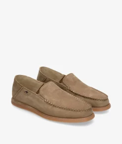 Hombre Fluchos Mocasines F2193 en nobuck taupe