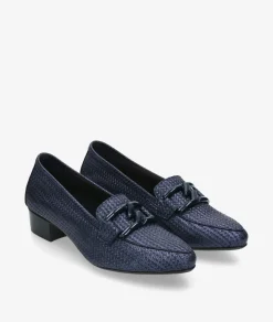 Mujer Kénnebec Mocasines 3972 ADORNO NUEVO en marino