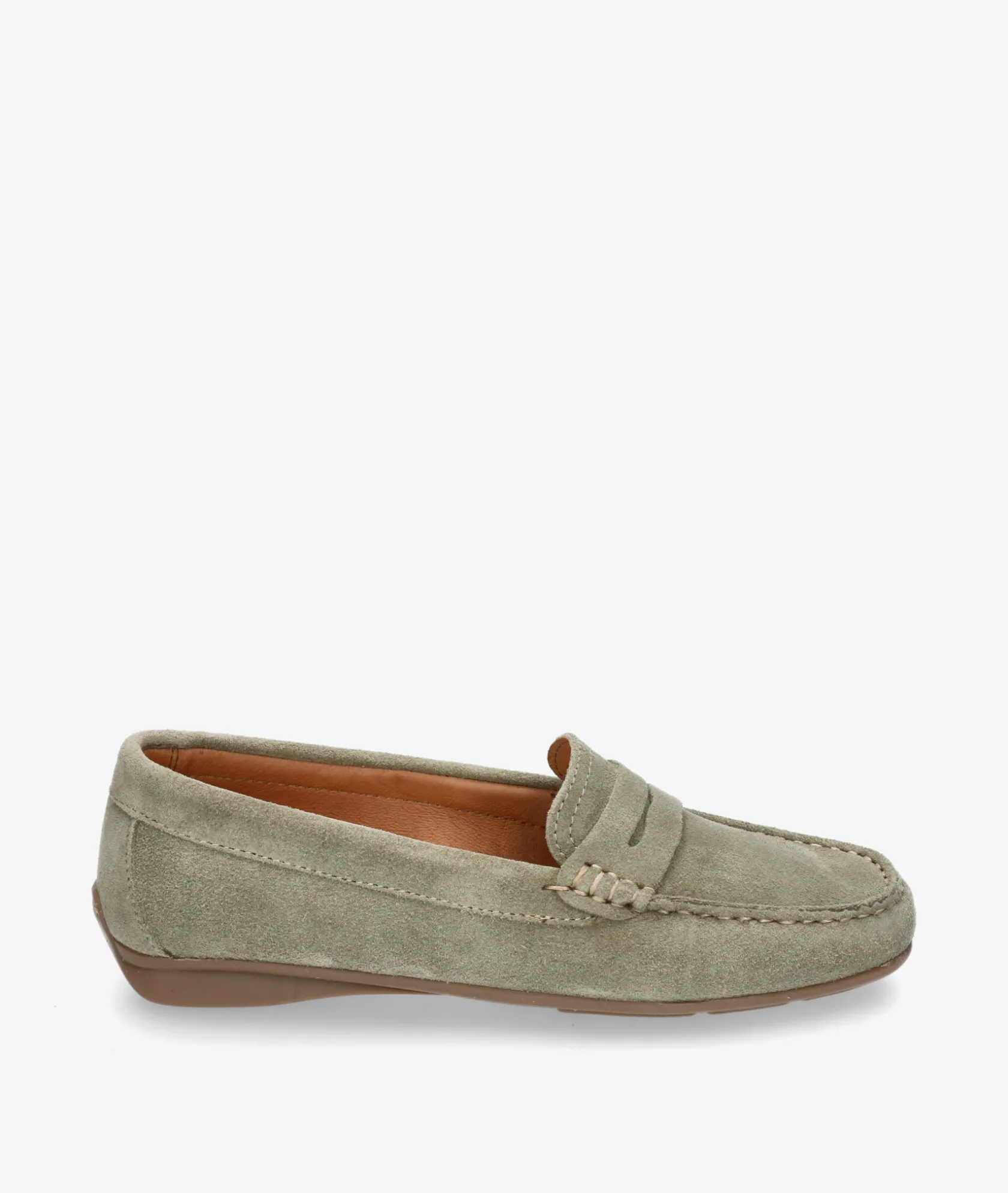 Mujer pabloochoa.shoes Mocasines 94239 en serraje kaki