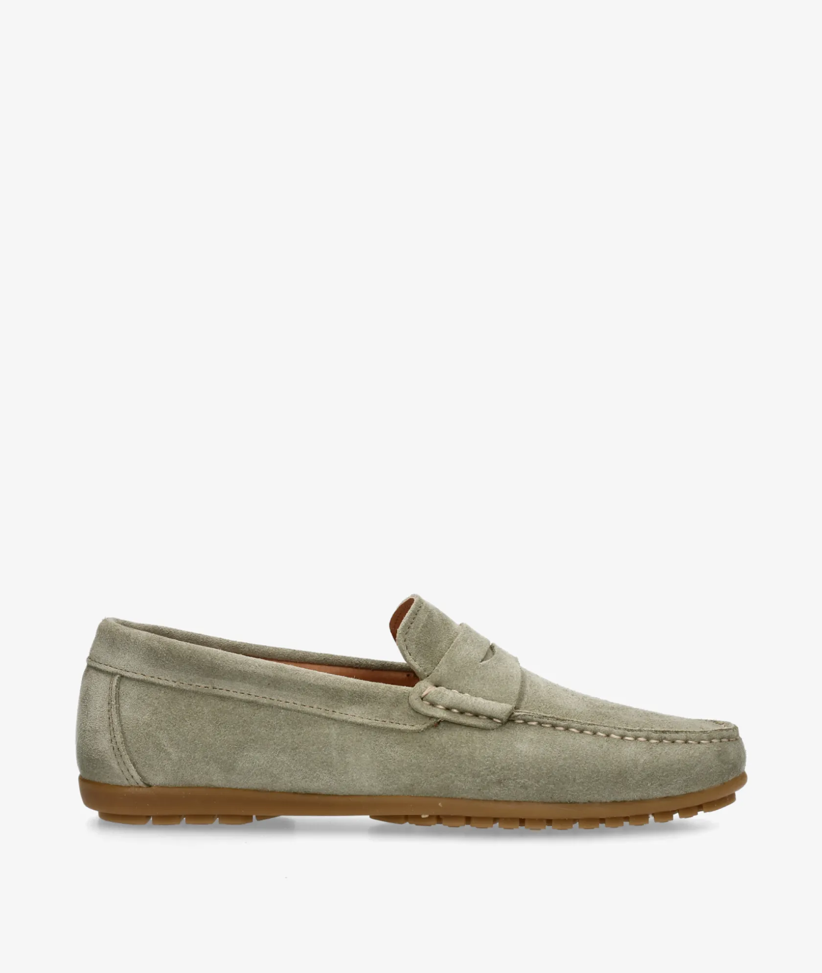 Hombre pabloochoa.shoes Mocasines 82223 en serraje kaki