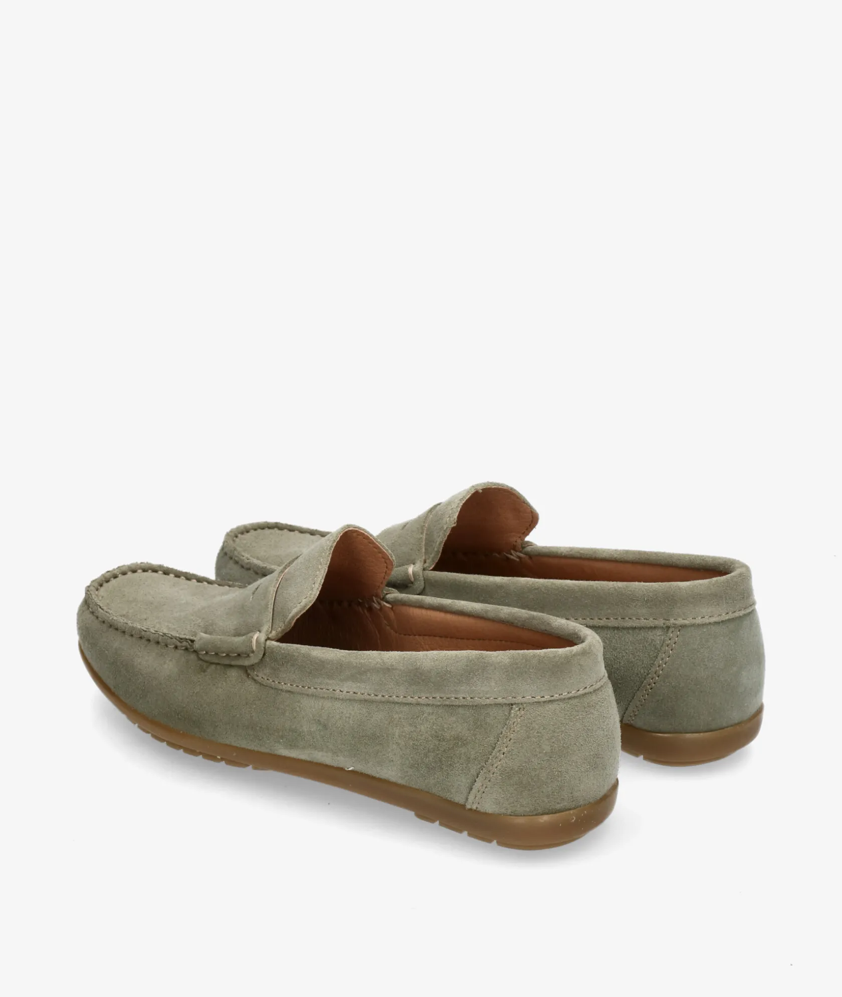 Hombre pabloochoa.shoes Mocasines 82223 en serraje kaki