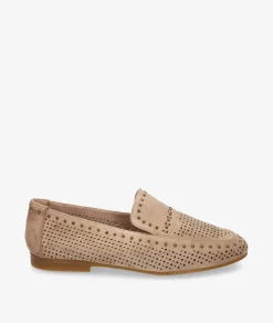 Mujer Stephen Allen Mocasines LAUR-24 1908-C490 en ante camel