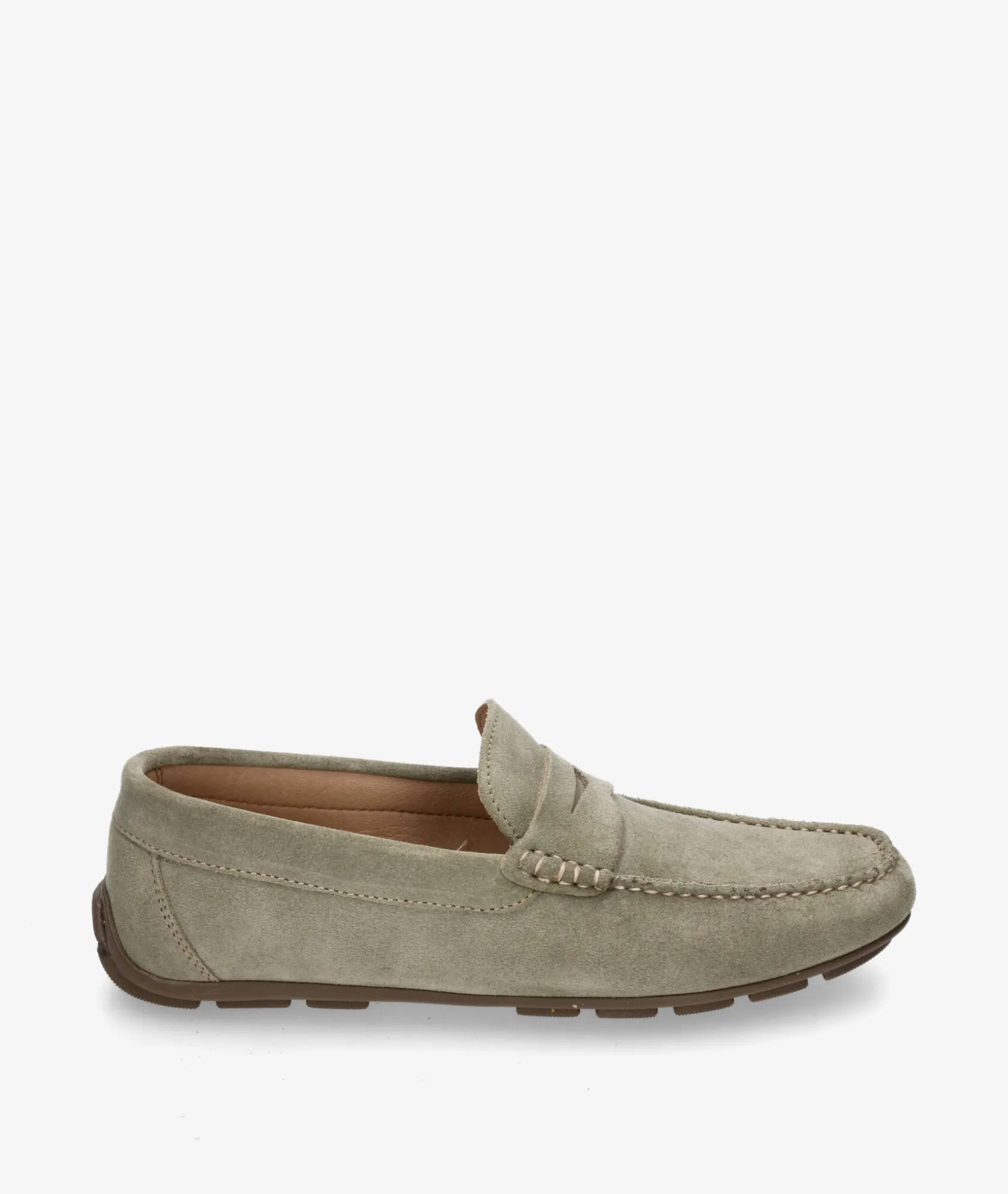 Hombre Traveris Mocasines 33720 en serraje kaki