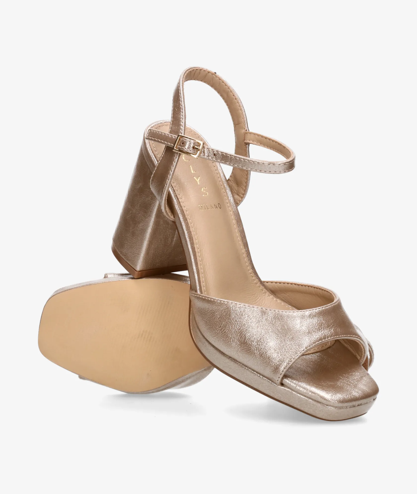 Mujer Aclys Sandalias PLATTY 02 en platino