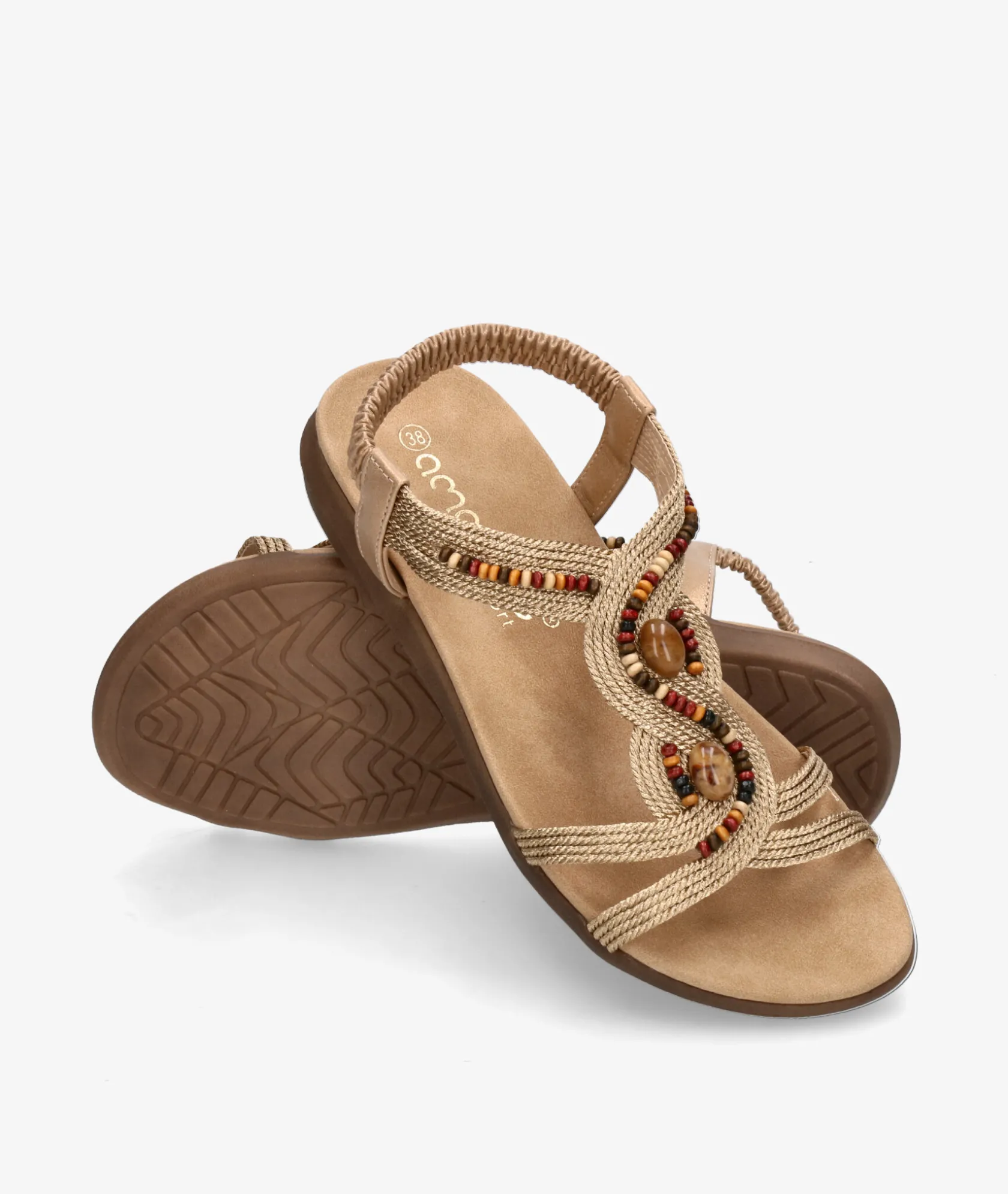 Mujer Amarpies Sandalias 30245 en platino