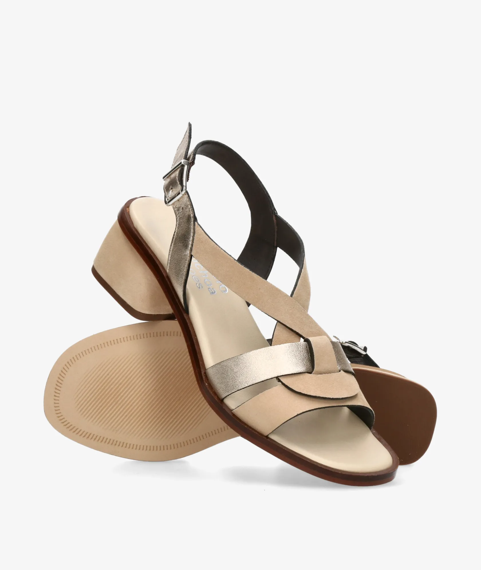Mujer pabloochoa.shoes Sandalias 3917 en ante taupe