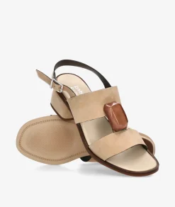 Mujer pabloochoa.shoes Sandalias 3922 en ante taupe